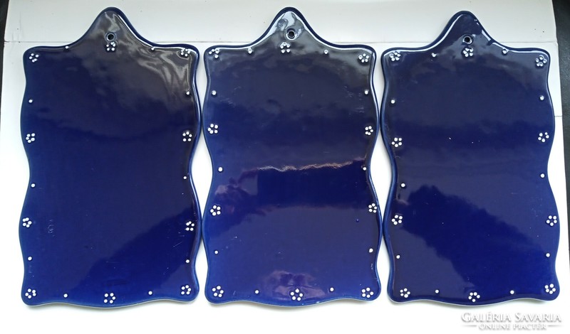 Blue floral ceramic cutting board 5pcs 15x26cm