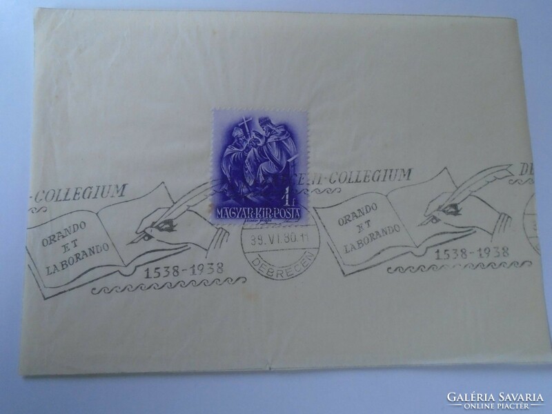D192441   Alkalmi bélyegzés - Debrecen -Debreceni Collegium  - 1939