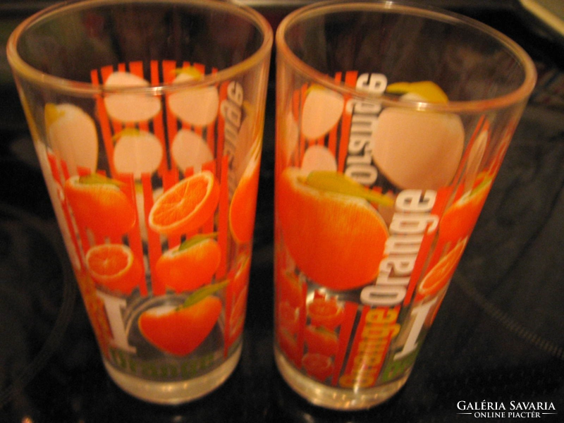 2 db ITALY retro narancsos pohár párban