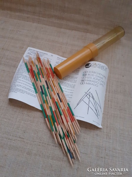 Retro spare Moroccan dexterity wooden stick game in mint condition in its own box
