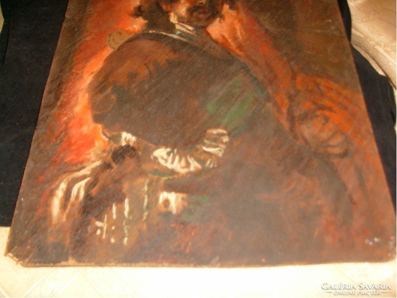 Rembrandtot ábrázoló olaj festmény ritkaság  46 x 34 cm