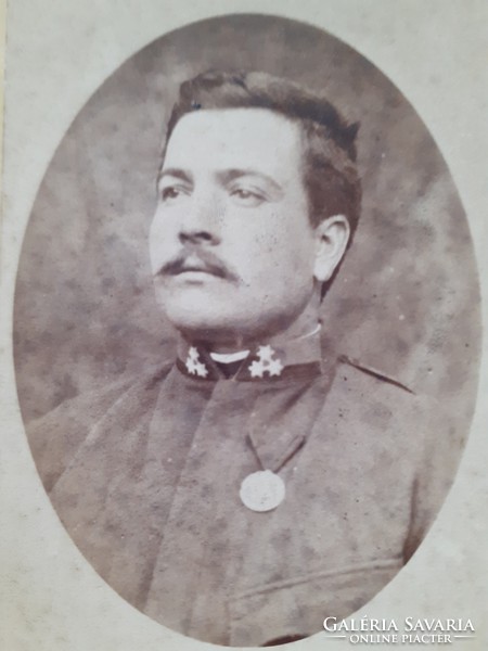Antik katona fotó Agnelly István Budapest Mű-Intézete régi fénykép