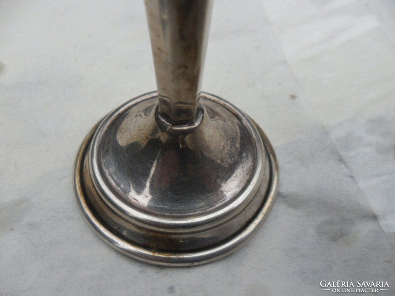 Hungarian sterling silver candle holder