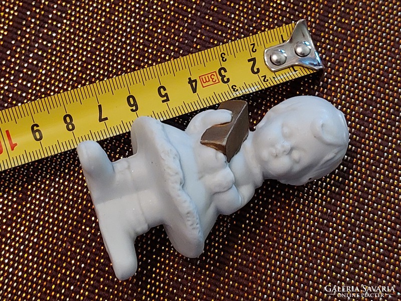 Old biscuit porcelain doll vintage mini baby girl 8 cm
