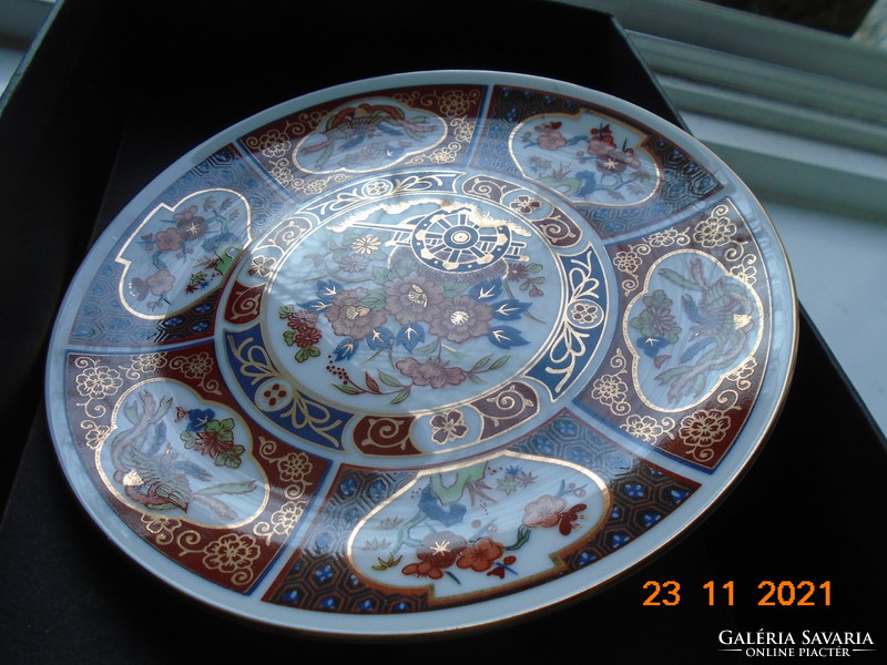 EIWA KINSEI IMARI aranybrokát kézzel festett japán tányér