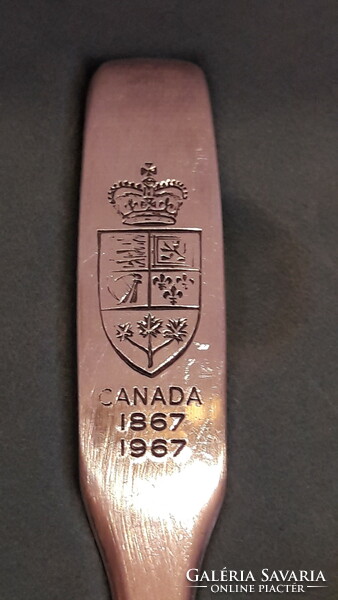 Kuriózum: kanadai ezüstözött kanál szett dobozában (L3296)