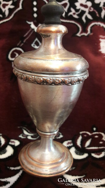 Antique home altar antique, wafer holder silver-plated chalice (m 3186)