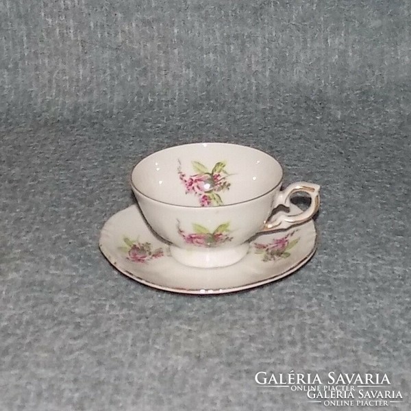 Old German marked porcelain coffee cup with saucer (14 / k)