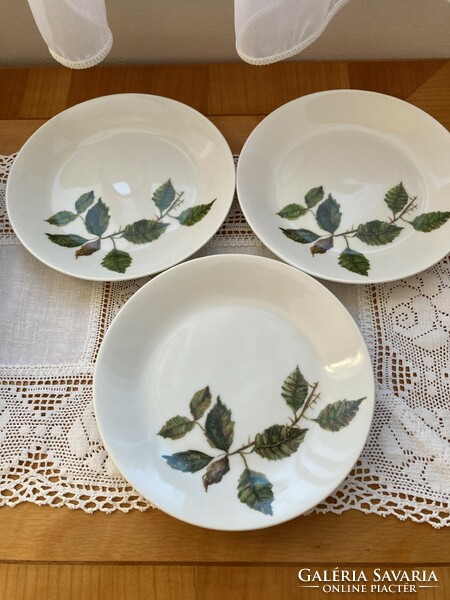 Arabia zöld levélmintás finn tányér