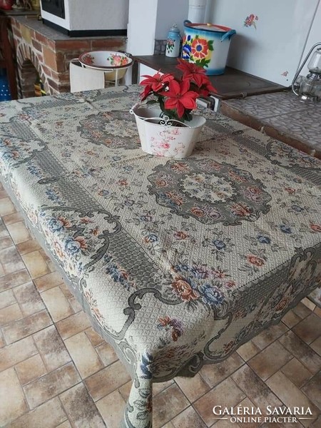 Gyönyörű mintájú retro szövött asztalterítő ágytakaró nosztalgia
