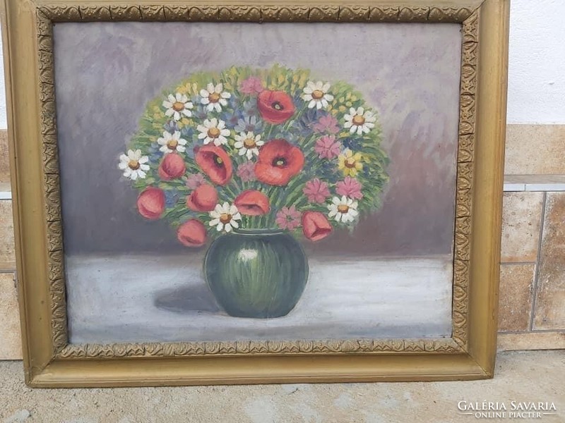 Poppy flower painting poppy pattern wall picture ornament nostalgia