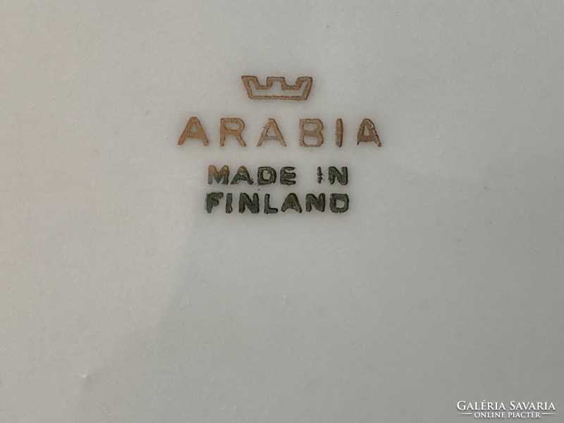 Arabia zöld levélmintás finn tányér