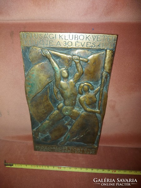 Gömbös László bronz dombormű, 23x13 cm