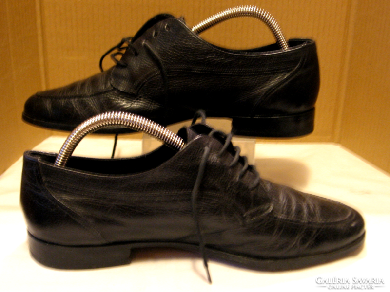 Black belmondo leather derby men's low shoes suit also 42