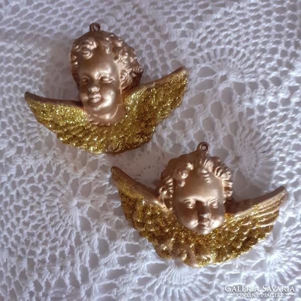 Golden angel eye decorations, 2 pcs