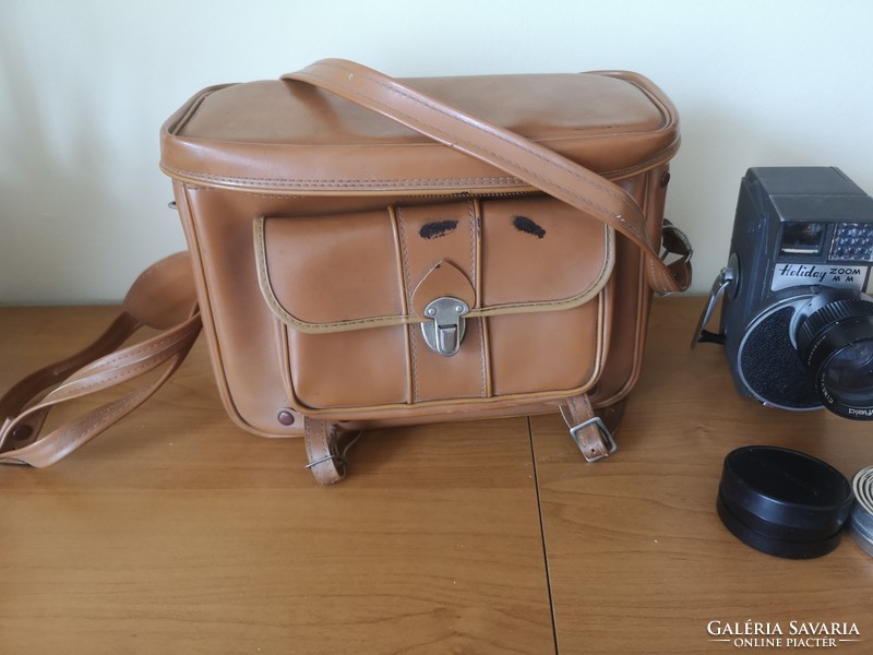 Mansfield holiday Japanese camera with leather bag, user manual
