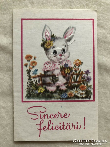 Old embossed Easter postcard -2.