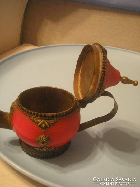 N1 decorative jug rarity with custom-made plastic + bronze appliqué for sale