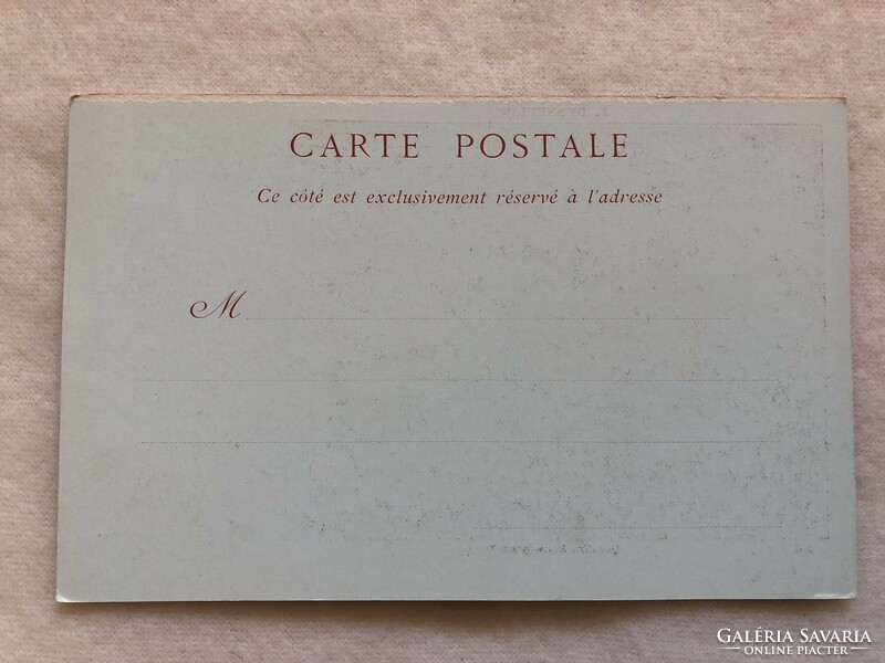 Antique postcard with long address - post clean -2.