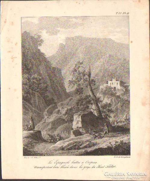 Lithograph by painter Bacler d'albe and g.Engelmann