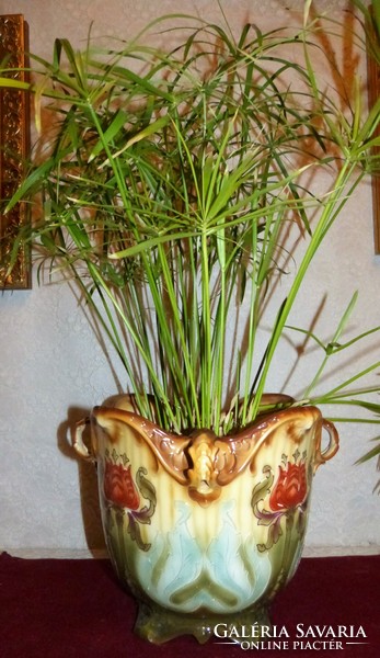 Art Nouveau majolica vase.