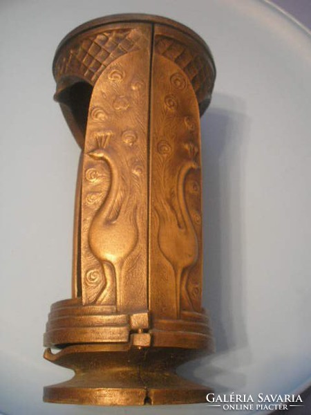 U9 antique bronze peacock urn vase Art Nouveau rarity +1 flower pattern also sold separately
