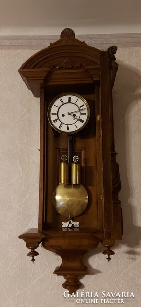Antique fabulous two-weight wall clock!