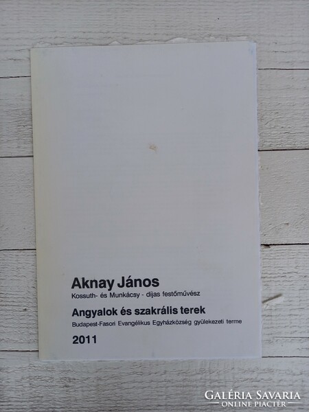 Aknay János festőművész " Angyalok és szakrális terek" témájú  kiállításához kapcsolódó dig. print