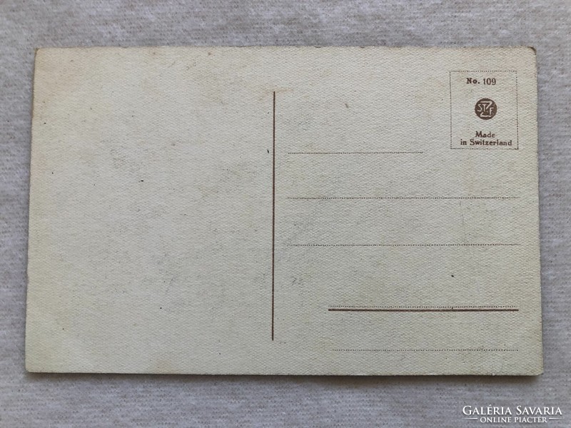 Antik, régi Német juhászkutyás képeslap - Postatiszta