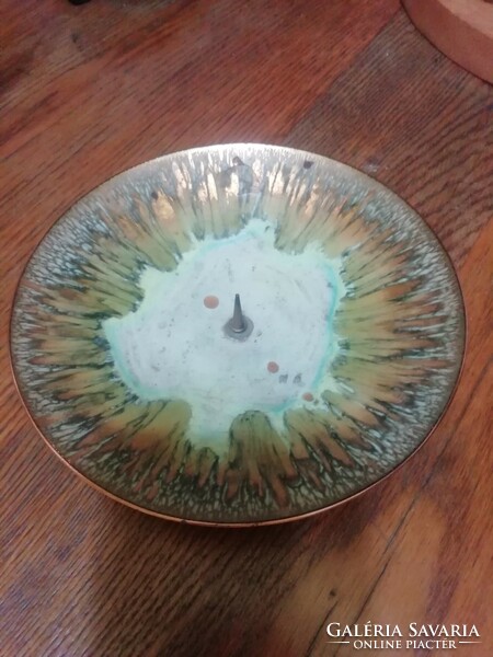 Fire enamel candle holder in perfect condition