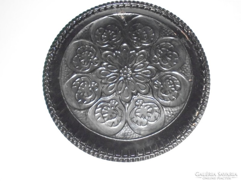 Copper Wall Mounted Metal Ornament Bowl Plate - Embossed Pattern, Beautifully Machined - 29cm Diameter