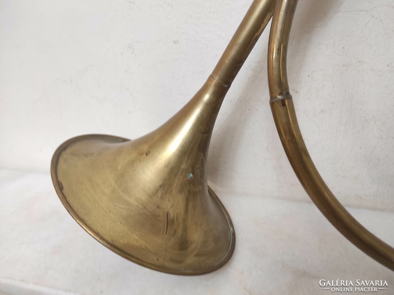 Antik sárgaréz trombita kürt fúvós hangszer  150