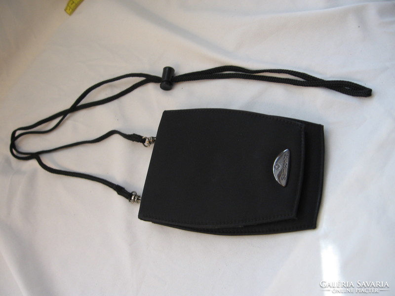Samsonite black small bag with purse around the neck