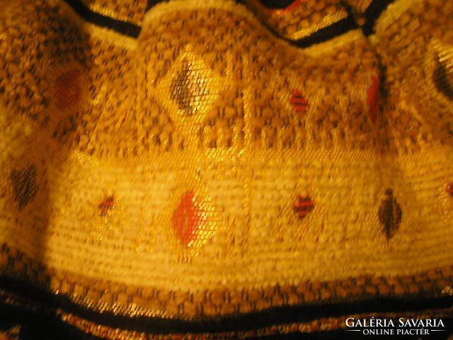 N2 theater + film-rich gold thread woven velvet custom needlework shoulder bag rarity 40 x 35 cm