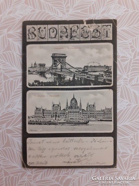 Régi képeslap 1905 Budapest fotó levelezőlap