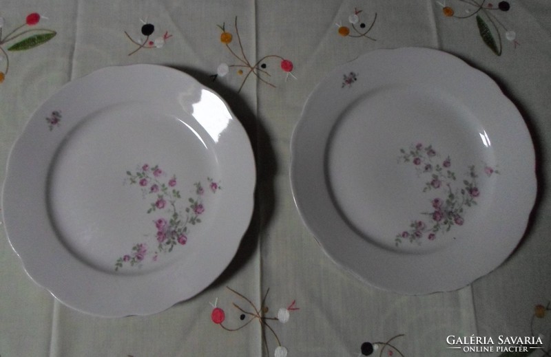 Kahla rose (flat) plates (gd, East German porcelain)