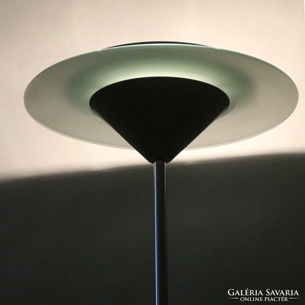 Mid-century metal-glass floor lamp