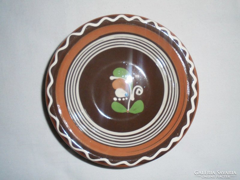 Folk art folk craft ceramic wall plate wall plate plate flower pattern - muddy stream 14.2 Cm diameter