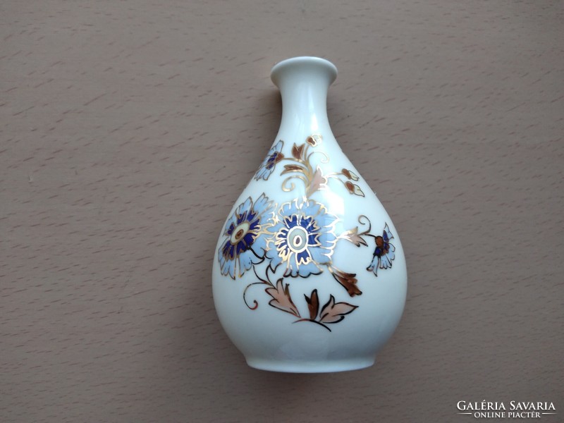 Zsolnay 11 cm-es búzavirágos kis váza