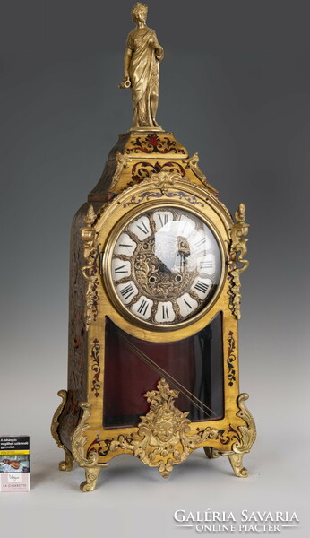 Boulle-style watch with a female figure on top