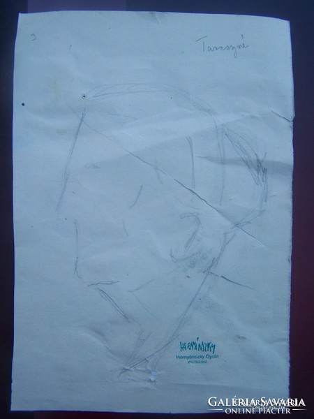 Hornyánszky Gyula: Tarcsyné képmása  Ceruza, papír, 20,5 x 14,5 cm