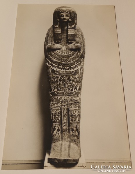 Múmia-koporsó, Egyiptom, Újbirodalom képeslap (Szépművészeti Múzeum)
