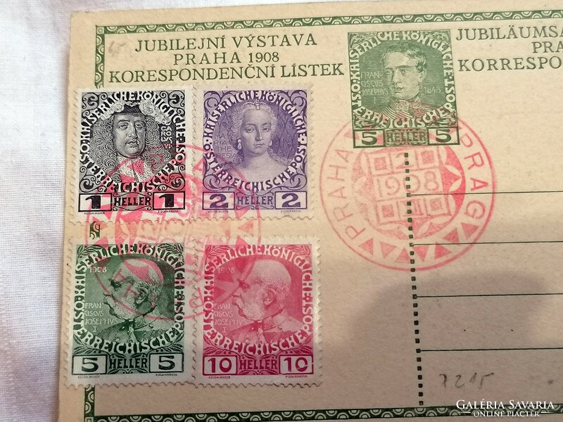 Ferenc József  császár  megkoronázásának  60. évfordulójára,  eredeti bélyegekkel   60.