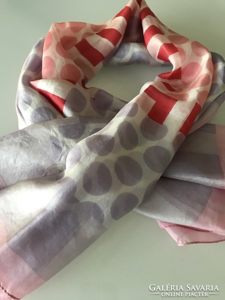 Bijou brigitte silk scarf with pastel colors, 94 x 92 cm