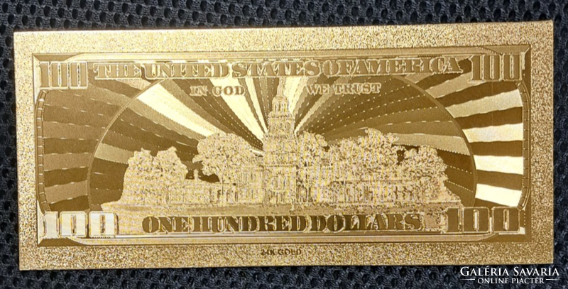 24 Karat Gold Plated $100