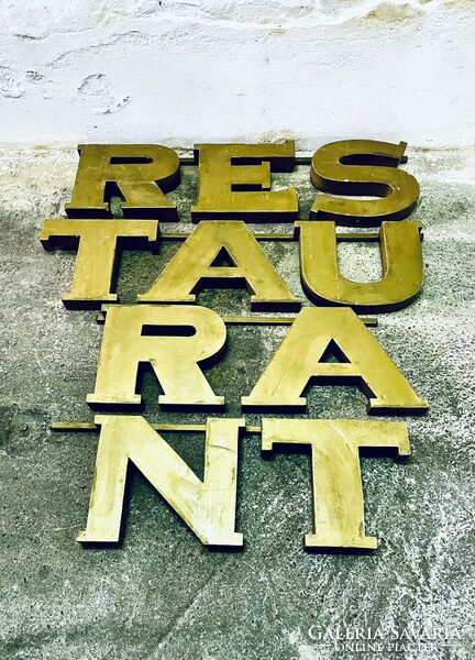 Retro loft industrial design giant restaurant advertising sign