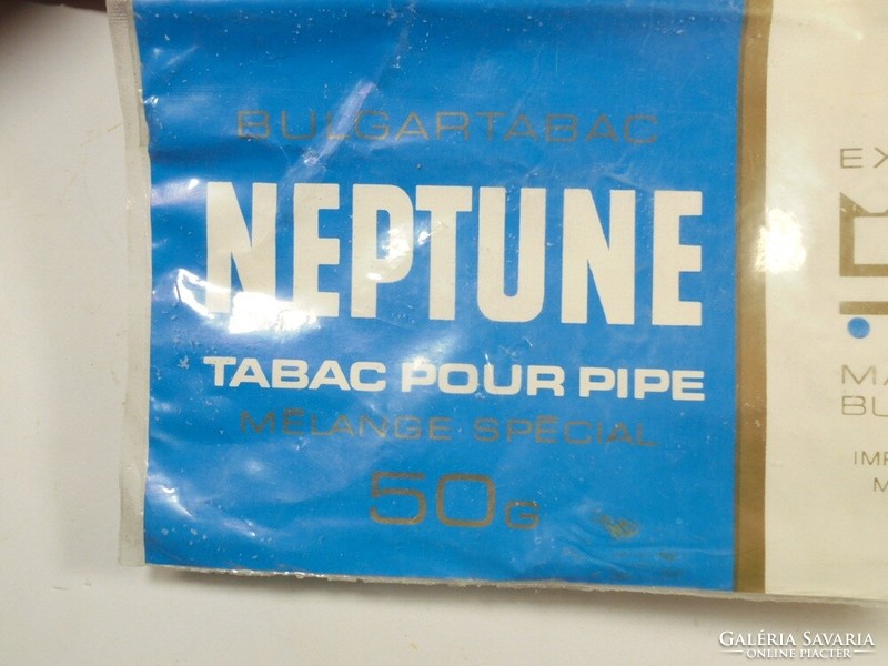 Retro régi-Neptune 50g Monimpex- cigi cigaretta papír dohány dohányos zacskó -Bulgáriai gyártmány