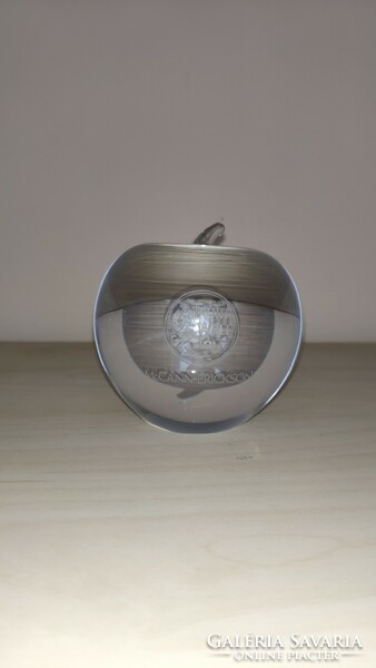Vintage tiffany & co crystal apple paperweight