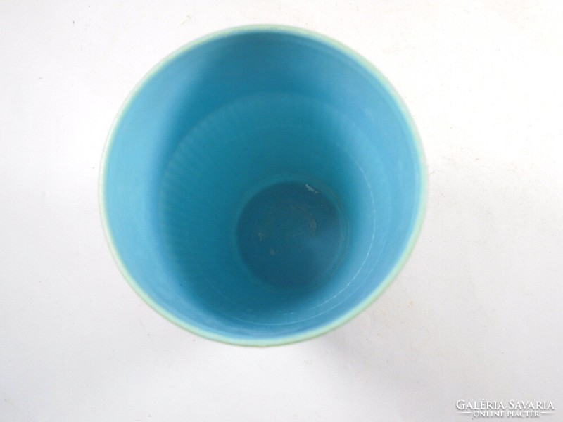 Retro régi zöld műanyag fürdőszoba fogmosó pohár kb.1970-es évekből - magasság: 11,3 cm