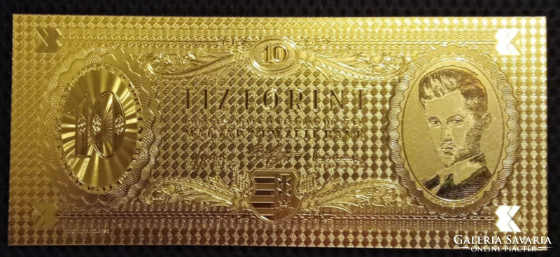 24 Carat gold-plated ten forints / 10 forints (with egg)